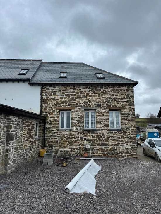 Stone new build by G Stanbury Building Services near Woolacombe, Devon