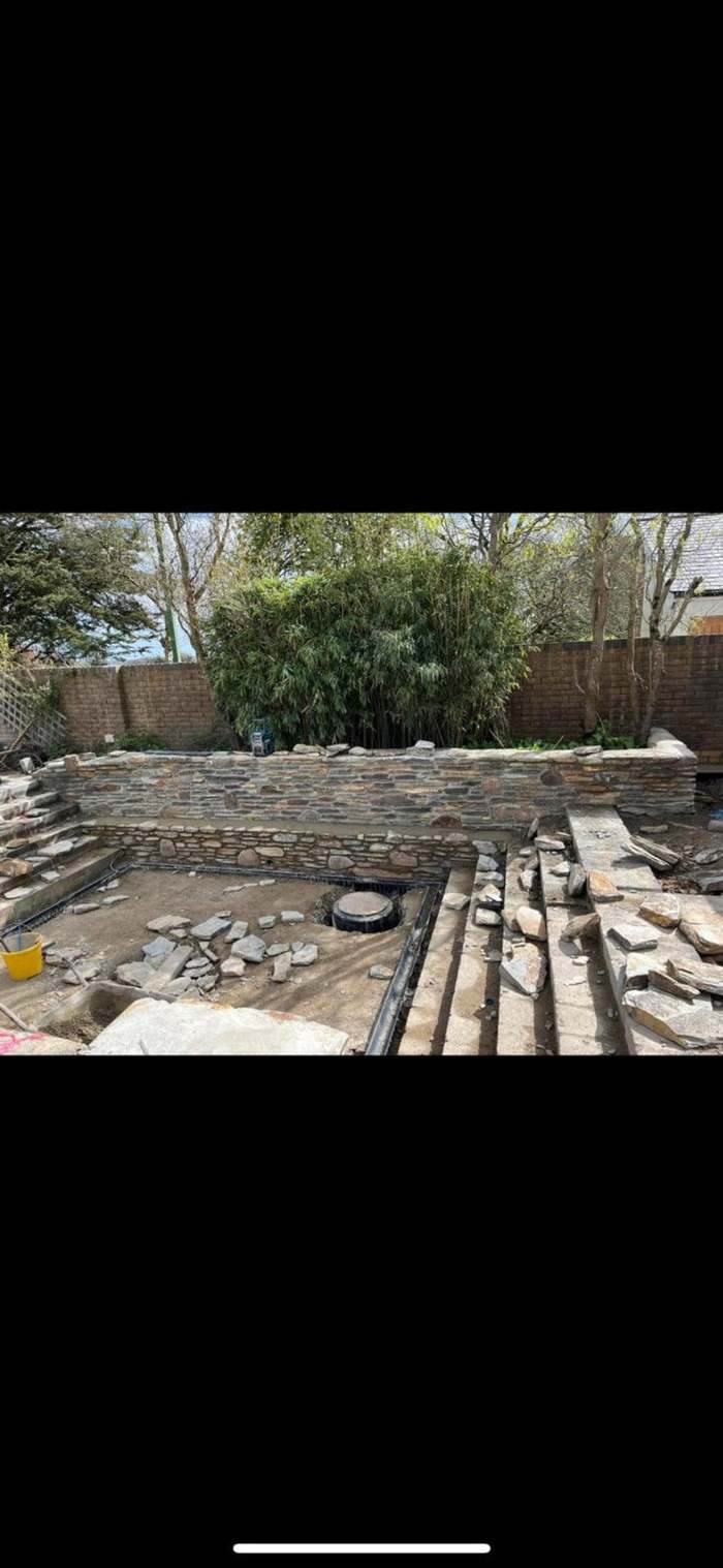 Stone landscaping by G Stanbury Building Services near Instow, Devon