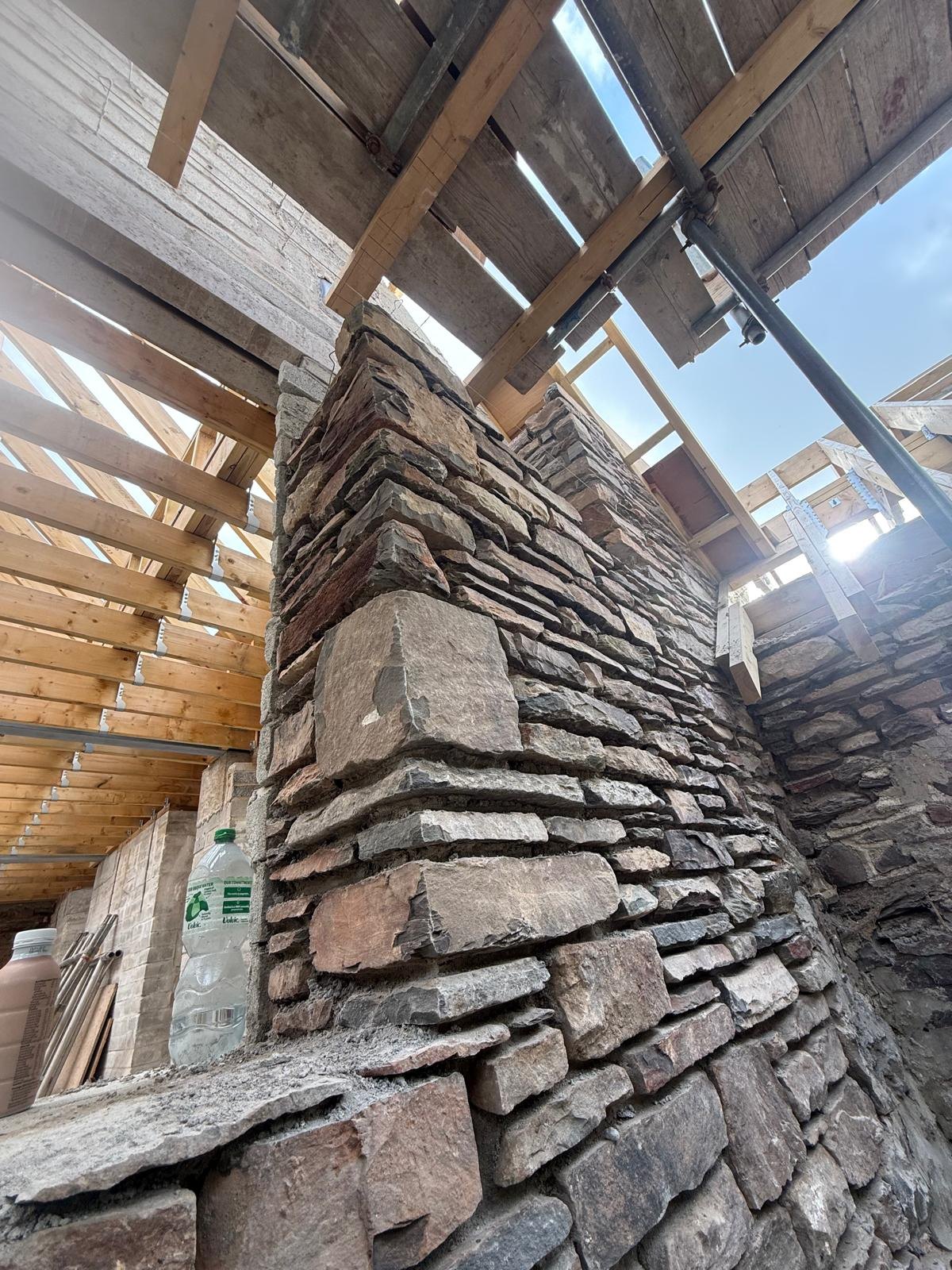 Hand-built stone quoin